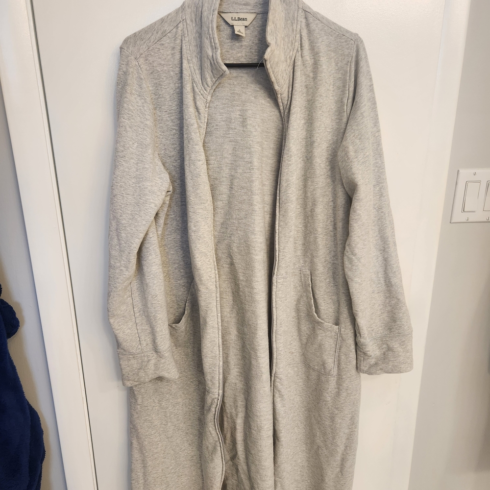L.L.Bean Gray Long Cardigan